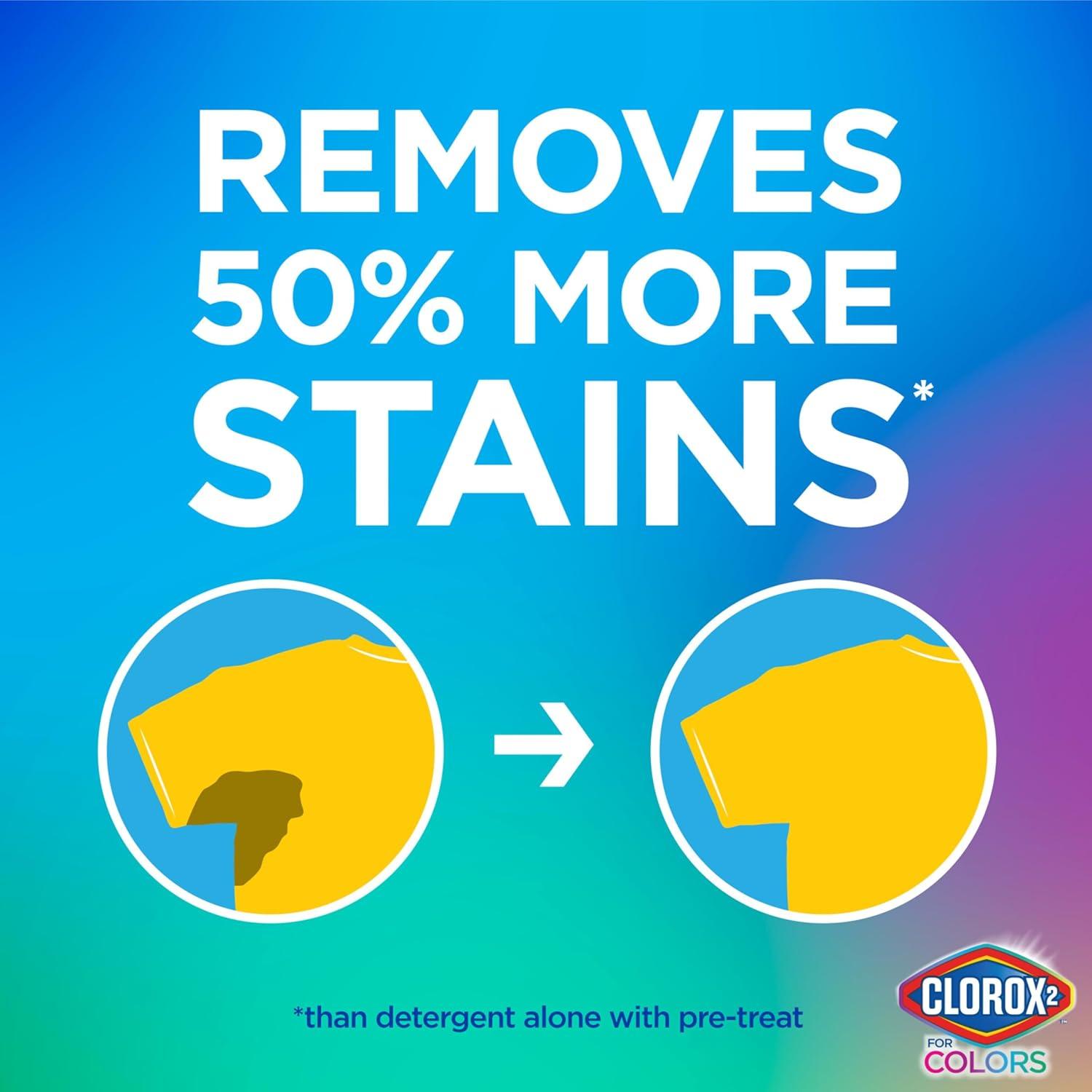 imageClorox 2 for Colors Clorox Laundry Additive Stain Remover Odor Eliminator and Color Brightener Additive Pods with Clean Linen Scent 20 Count  Package May Vary20 Count Pack of 1