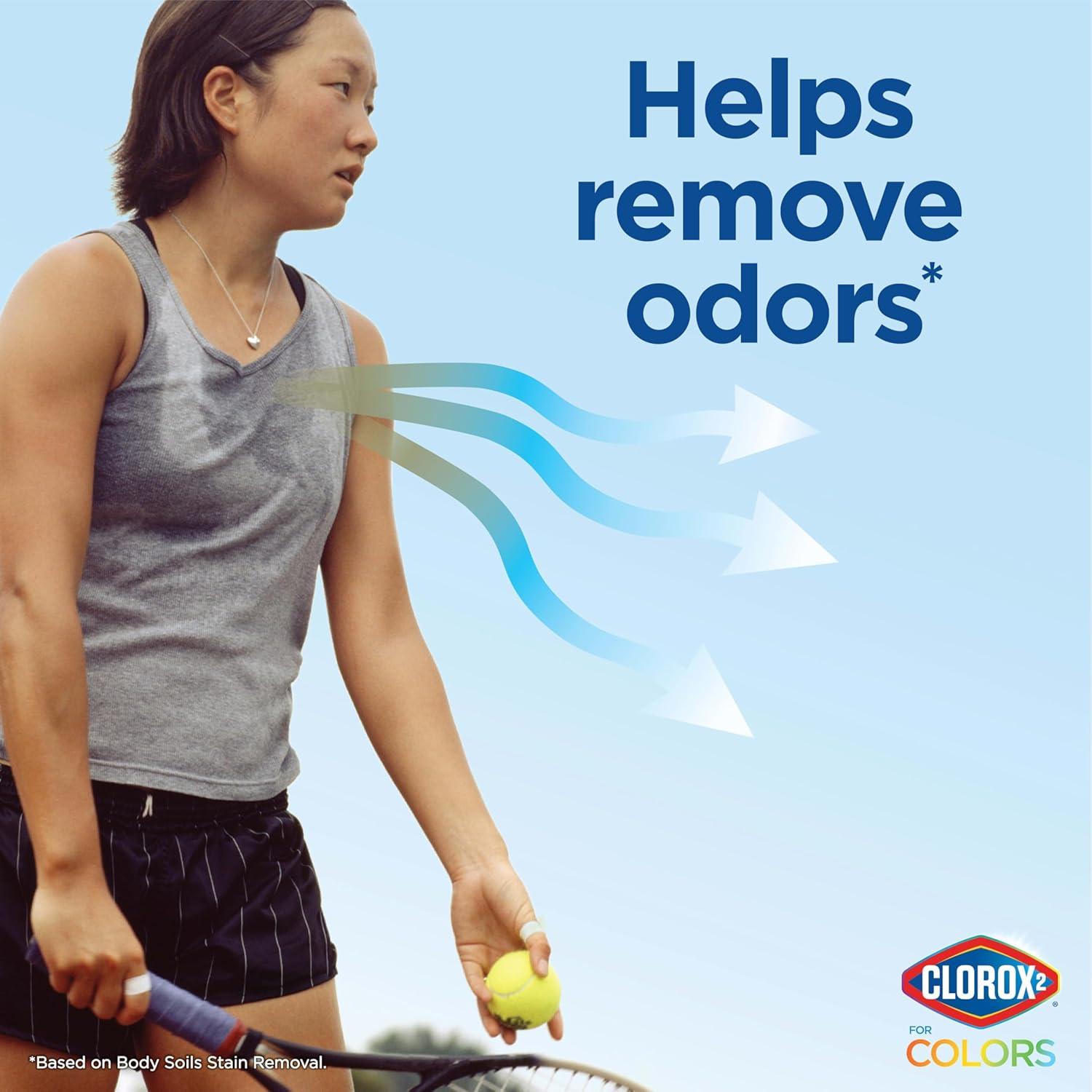 imageClorox 2 for Colors Clorox Laundry Additive Stain Remover Odor Eliminator and Color Brightener Additive Pods with Clean Linen Scent 20 Count  Package May Vary20 Count Pack of 1