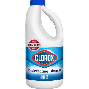 imageClorox Disinfecting Bleach Concentrated Formula Regular  43 Ounce Bottle Package May VaryBleach