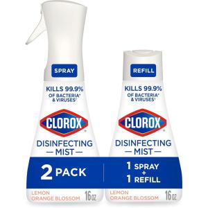 imageClorox Disinfecting Mist Lemon Orange Blossom Disinfecting Refill 16 Fluid Ounces Pack of 3Lemon Orange Blossom Starter Kit