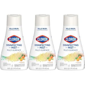 imageClorox Disinfecting Mist Lemongrass Mandarin Household Essentials 3 Refills 16 Fl Oz Each