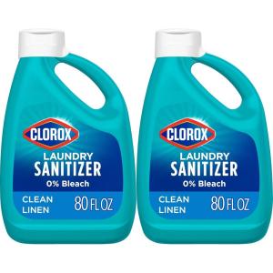 imageClorox Laundry Sanitizer Kills 999 of OdorCausing Bacteria on Laundry 80 Fl Oz Pack of 2