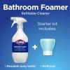 imageClorox Bathroom Foamer Refillable Cleaner Household Essentials 1 Bottle and 1 Refill Fresh Scent 113 Fl Oz