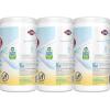 imageClorox Free ampamp Clear Compostable Cleaning Wipes Light Lemon Scent 75 Count Pack of 3 Pack May Vary