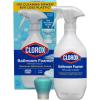 imageClorox Bathroom Foamer Refillable Cleaner Household Essentials 1 Bottle and 1 Refill Fresh Scent 113 Fl Oz