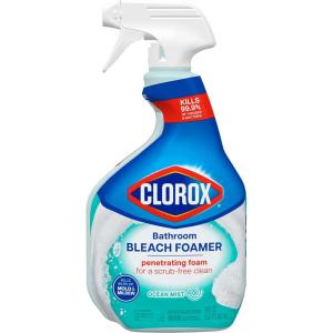 imageClorox Disinfecting Bathroom Foamer with Bleach Original Household Essentials 30 Ounce Spray Bottle Package May Vary30 Fl Oz Pack of 1