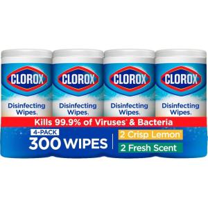 imageClorox Disinfecting Wipes Value Pack Bleach Free Cleaning Wipes 75 Count Each Pack of 475 Count Pack of 4