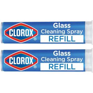 imageClorox Glass Cleaner Refill Cartridge for Glass Cleaner Reusable Spray Bottle Two Refill Cartridges Ounces Household Essentials Package May Vary 2 Piece Set 066 Fl Oz2 Count Pack of 1