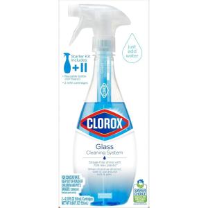 imageClorox Glass Cleaner Refill Cartridge for Glass Cleaner Reusable Spray Bottle Two Refill Cartridges Ounces Household Essentials Package May Vary 2 Piece Set 066 Fl Oz066 Fl Oz Pack of 1