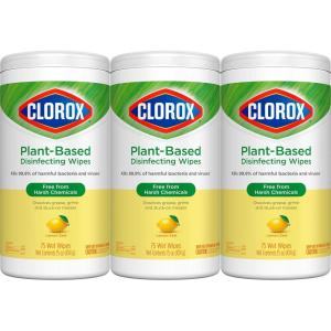 imageClorox PlantBased Disinfecting Wipes Household Essentials Lemon Zest 13x75ct ecom