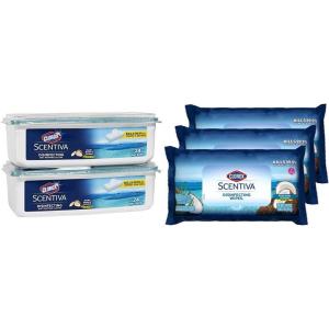 imageClorox Scentiva Disinfecting Wet Mopping ClothsPacific Breeze ampamp Coconut24 Wet RefillsPack of 2ampamp Clorox Scentiva WipesBleach Free Cleaning WipesPacific Breeze ampamp Coconut75CountPack of 3 Bundle