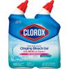 imageClorox Toilet Bowl Cleaner Clinging Bleach Gel Ocean Mist  24 Ounces Pack of 2