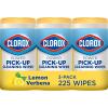 imageClorox Power PickUp Cleaning Wipes Lemon Verbena 75 Paper Towel Wipes Pack of 3 Pack May Vary