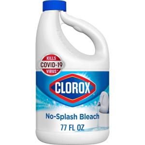 imageClorox SplashLess Bleach1 Disinfecting Bleach Regular 77 Fluid Ounce Bottle Package May Vary