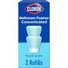 imageClorox Bathroom Foamer Refill Cartridge for Clorox Bathroom Foamer Reusable Spray Bottle Household Essentials Fresh Scent 2 Spray Refills