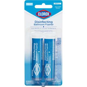 imageClorox Disinfecting Bathroom Foamer Refills for Clorox Bathroom Foamer Cleaning System Household Essentials 2 Count039 Fl Oz Pack of 1