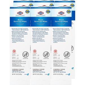 imageClorox Healthcare Bleach Germicidal Individual Wipes 50 Count Pack of 6 Package May Vary