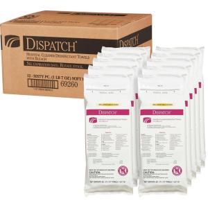 imageDispatch Hospital Cleaner Disinfectant Towels with Bleach Healthcare Cleaning and Industrial Cleaning Clorox Disinfectant Wipes 60 Count Pack of 12  69260