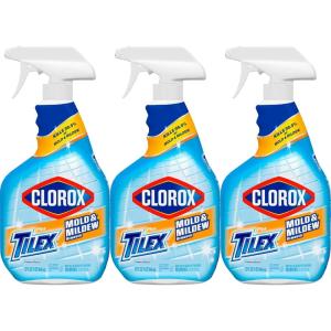 imageClorox Plus Tilex Mold and Mildew Remover with Bleach Spray Bottle 32 Fluid Ounces Pack of 3