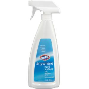 imageClorox Sanitizing Spray Multi Surface Daily Cleaner Household Essentials Household Cleaning Anywhere Spray 22 Ounces Pack of 9