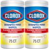 image:imageClorox Disinfecting Cleaning Wipes Bleach Free Crisp Lemon 75 Count Pack May Vary75 Count Pack of 2