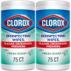 image:imageClorox Disinfecting Wipes Bleach Free Cleaning Wipes Fresh Scent 75 Count Package May Vary75 Count Pack of 2