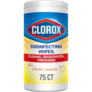 image:imageClorox Disinfecting Cleaning Wipes Bleach Free Crisp Lemon 75 Count Pack May Vary75 Count Pack of 1