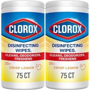 image:imageClorox Disinfecting Cleaning Wipes Bleach Free Crisp Lemon 75 Count Pack May Vary75 Count Pack of 2