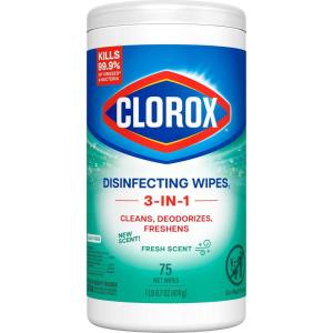 image:imageClorox Disinfecting Wipes Bleach Free Cleaning Wipes Fresh Scent 75 Count Package May Vary75 Count Pack of 1