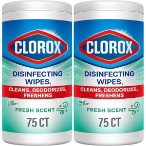 image:imageClorox Disinfecting Wipes Bleach Free Cleaning Wipes Fresh Scent 75 Count Package May Vary75 Count Pack of 2
