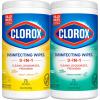 image:imageClorox Disinfecting Cleaning Wipes Bleach Free Crisp Lemon Fresh Scent Scentiva Coconut and Waterlily 75 Count Each Package May VaryLemon  Fresh