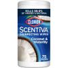 image:imageClorox Scentiva Disinfecting Wipes Lavender and Jasmine Grapefruit and Orange Blossom and Coconut and Waterlily 75 Count Each Pack of 3 Package May VaryCoconut  Waterlily